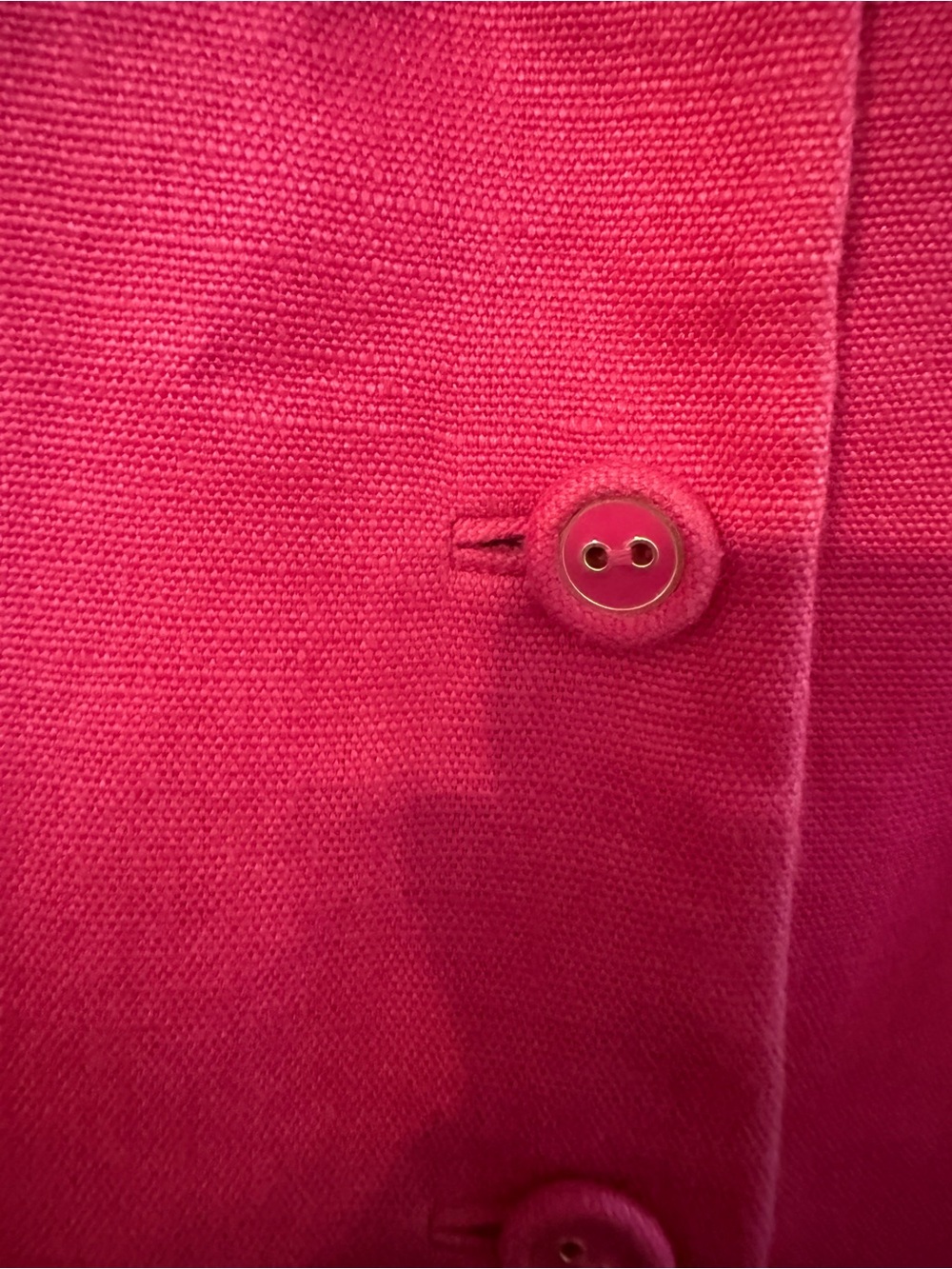 Talbots Women's Pink Linen Notch Collar Blazer Jacket Sz 8 Mid-Length 3 Button - Picture 7 of 11